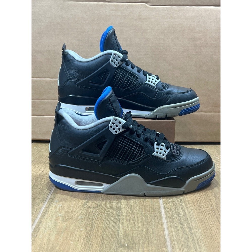 Jordan 4 Retro Alternate Motorsport Black Game Royal 308497-006 Mens‎ 9